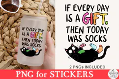 Snarky Black Cat in Socks PNG Product Image 4
