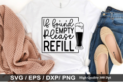 If found empty please refill - Alcohol SVG Design Product Image 1