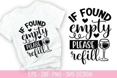 If found empty please refill SVG - Wine Quotes Design Product Image 1