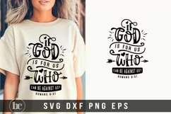If God Is For Us Who Can Be Against Us SVG | Bible Verse SVG Product Image 1