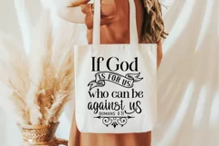 If God Is For Us Who Can Be Against SVG, Faith SVG Design Product Image 2