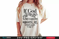 If God Is For Us Who Can Be Against SVG, Faith SVG Design Product Image 1