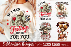 Sarcastic Valentine PNG Funny Sublimation 4 Designs Product Image 1
