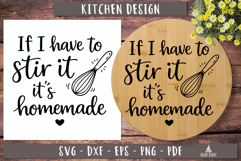 If I Stir It Homemade SVG Kitchen Cutting Board