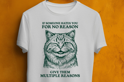 Funny Winking Cat SVG Sarcastic Quote Shirt Design Product Image 3