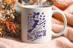 If the Broom Fits Ride It SVG | Pinup Witch Halloween PNG Product Image 3