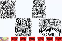 If The Stars Were Made To Worship So Will I SVG |Worship SVG Product Image 3