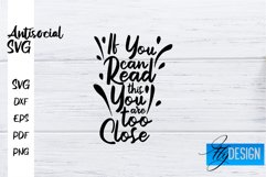 Antisocial Quotes SVG | Sarcastic Quotes|Funny Quotes Design Product Image 1
