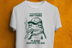 Sarcastic Smoking Frog SVG - Please Hesitate To Ask PNG Product Image 3