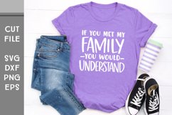 If You Met My Family You Would Understand, Hand Lettered SVG Product Image 1