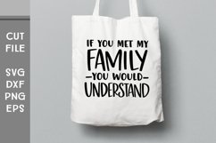 If You Met My Family You Would Understand, Hand Lettered SVG Product Image 5