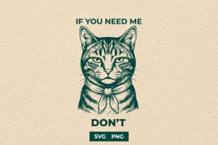 Funny Sarcastic Cat SVG Introvert Gift Design Product Image 1