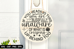 If you reading this you Round Sign SVG - Halloween Design Product Image 1