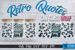 Retro Glass Can Wrap Design | Retro Quotes | SVG File v.3 Product Image 1
