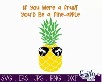You're A Fineapple | Funny Food Pun Svg Design Product Image 2