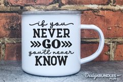 If You Never Go You WIll Never Know, Travel Quotes Svg Product Image 1