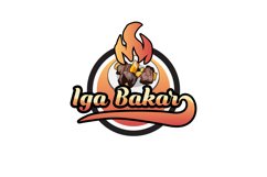 Iga bakar indonesia food vintage logo template graphic Product Image 1