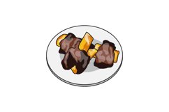 Iga bakar indonesia street food illustration graphic Product Image 1