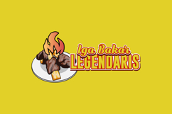 Iga bakar legendaris food logo template illustration vector Product Image 1