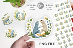 Iguana Embroidery Sticker Product Image 1