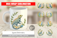 Mug Wrap Iguana Embroidery Product Image 1