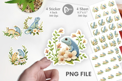 Iguana Embroidery Sticker Product Image 1