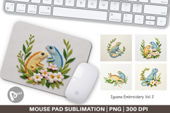 Mouse Pad Iguana Embroidery Product Image 1