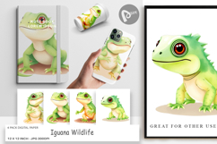 Digital Paper Iguana Wildlife Product Image 1