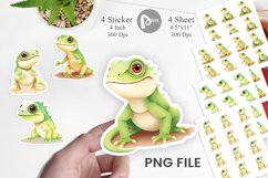 Watercolor Sticker Iguana Wildlife Product Image 1