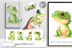 Digital Paper Iguana Wildlife Product Image 1
