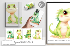 Digital Paper Iguana Wildlife Product Image 1