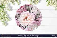 Peonies Flowers Wind Spinner | Floral PNG Design Product Image 1