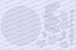 Autumn Leaves Welcome Sign SVG | Fall Door Hanger SVG Product Image 2