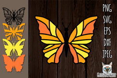 3d layered papercut butterfly svg, multilayered SVG, Product Image 1