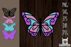 3d layered papercut butterfly svg, multilayered SVG, Product Image 1