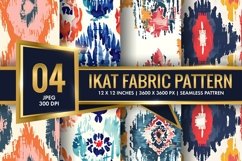 Ikat Fabric Pattern Stylish Textile Designs Digital Paper Product Image 1