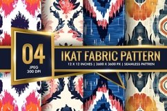 Ikat Fabric Pattern Stylish Textile Designs Digital Paper Product Image 1