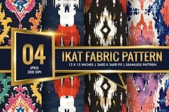 Ikat Fabric Pattern Stylish Textile Designs Digital Paper Product Image 1