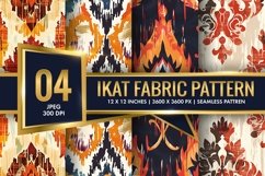 Ikat Fabric Pattern Stylish Textile Designs Digital Paper Product Image 1