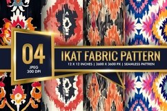 Ikat Fabric Pattern Stylish Textile Designs Digital Paper Product Image 1