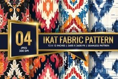 Ikat Fabric Pattern Stylish Textile Designs Digital Paper Product Image 1