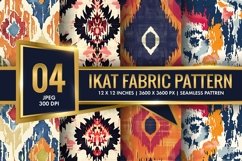 Ikat Fabric Pattern Stylish Textile Designs Digital Paper Product Image 1