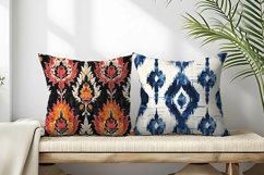 Ikat Fabric Pattern Stylish Textile Designs Digital Paper Product Image 2