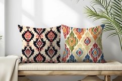 Ikat Fabric Pattern Stylish Textile Designs Digital Paper Product Image 2