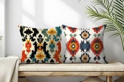 Ikat Fabric Pattern Stylish Textile Designs Digital Paper Product Image 2