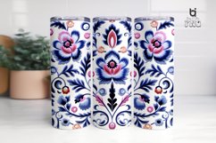 Floral Paisley Embroidery Sublimation Tumbler Design Product Image 10