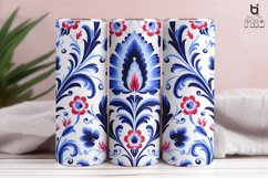 Floral Paisley Embroidery Sublimation Tumbler Design Product Image 11