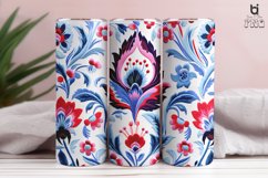 Floral Paisley Embroidery Sublimation Tumbler Design Product Image 13