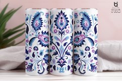 Floral Paisley Embroidery Sublimation Tumbler Design Product Image 3