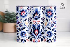 Floral Paisley Embroidery Sublimation Tumbler Design Product Image 4
